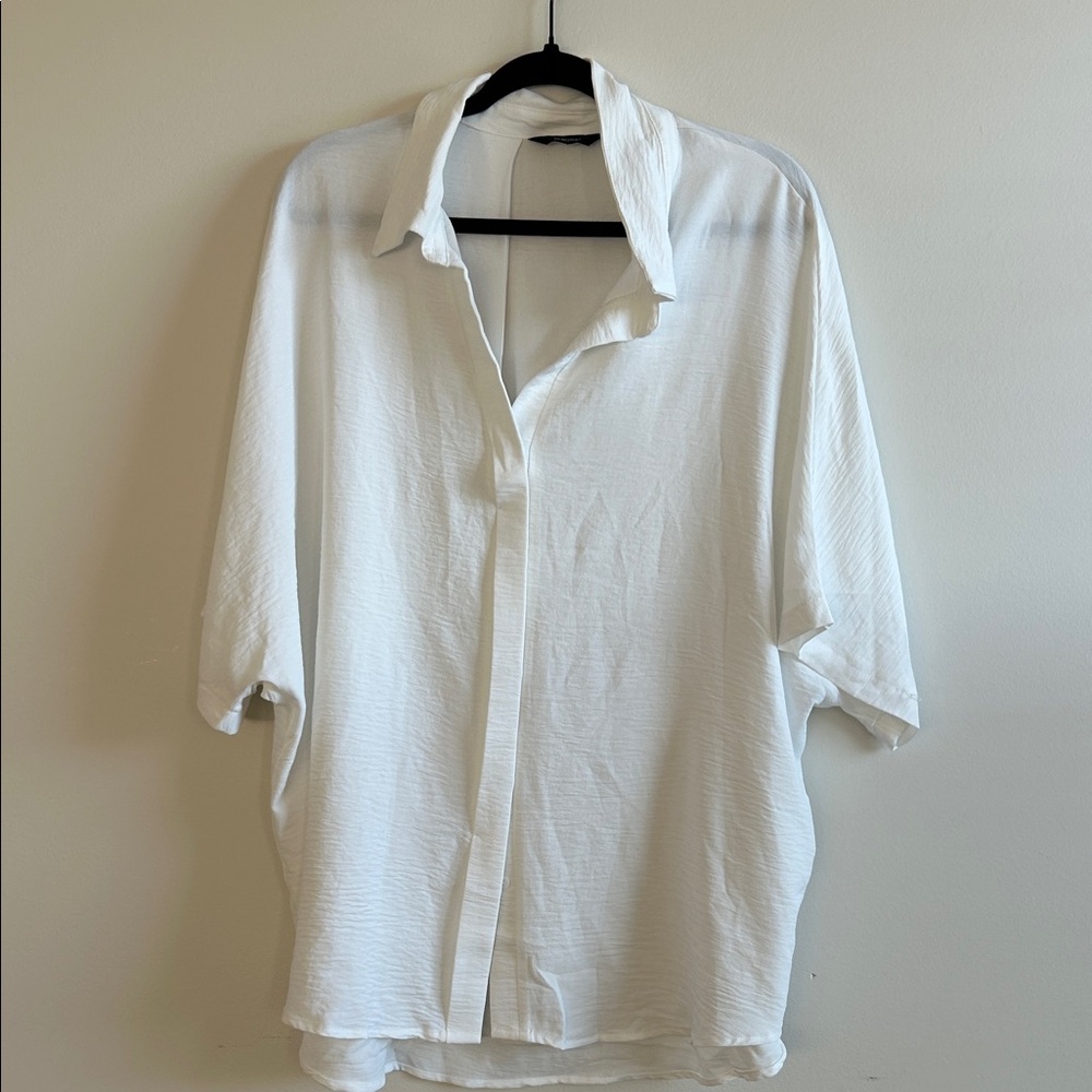 Dokotoo White Button Down Shirt | 2XL | light material | office or casual wear